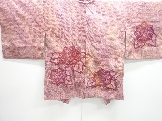 JAPANESE KIMONO / HAORI COAT / ALL SHIBORI / FLOWER 